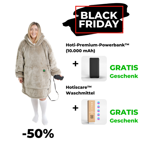 Heizbare Pulloverdecke™ BLACK-DEAL